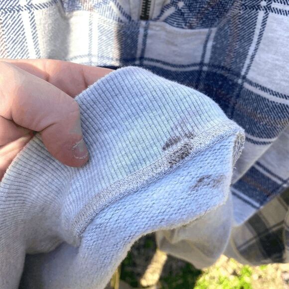 Natural Reflections Grey 1/4 Zip Mock Neck Pullover - Picture 6 of 8